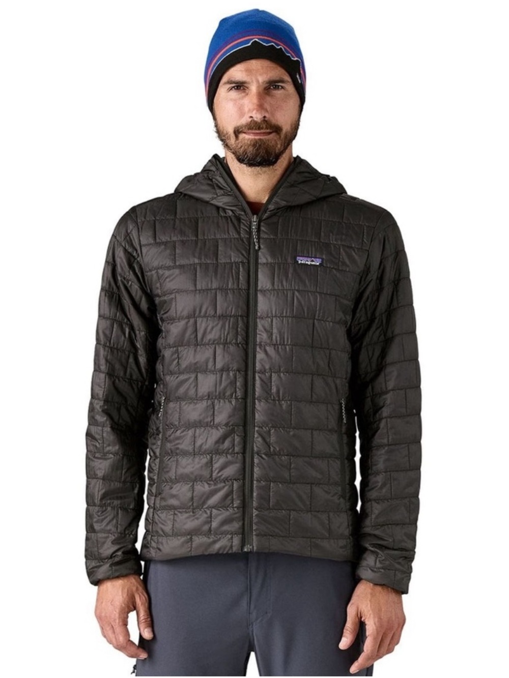 Patagonia Men’s Nano Puff Insulated Hooded Puffer Quilted Jacket Black Size S